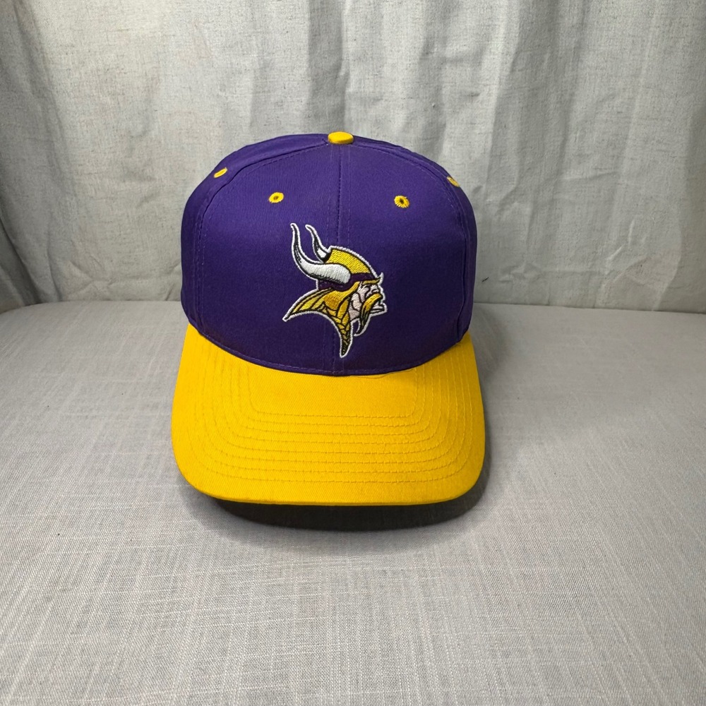 Vintage Twins Enterprise Minnesota Vikings Snapback Hat Purple Yellow NFL Cap